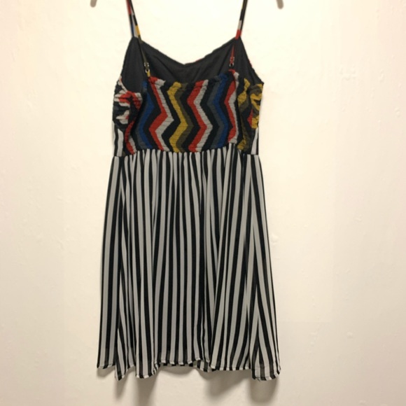 Hem & Thread multi color striped mini dress - Picture 2 of 6
